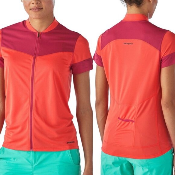 Patagonia Crank Craft Jersey Cycling Top Black Womens Size Large Bike Full Zip L - Picture 15 of 15